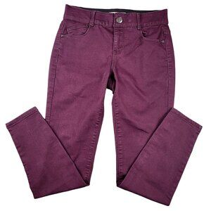 Knox Rose Womens Jeans Plum Purple Colored Slim Fit Tapered Size 4  JH1200